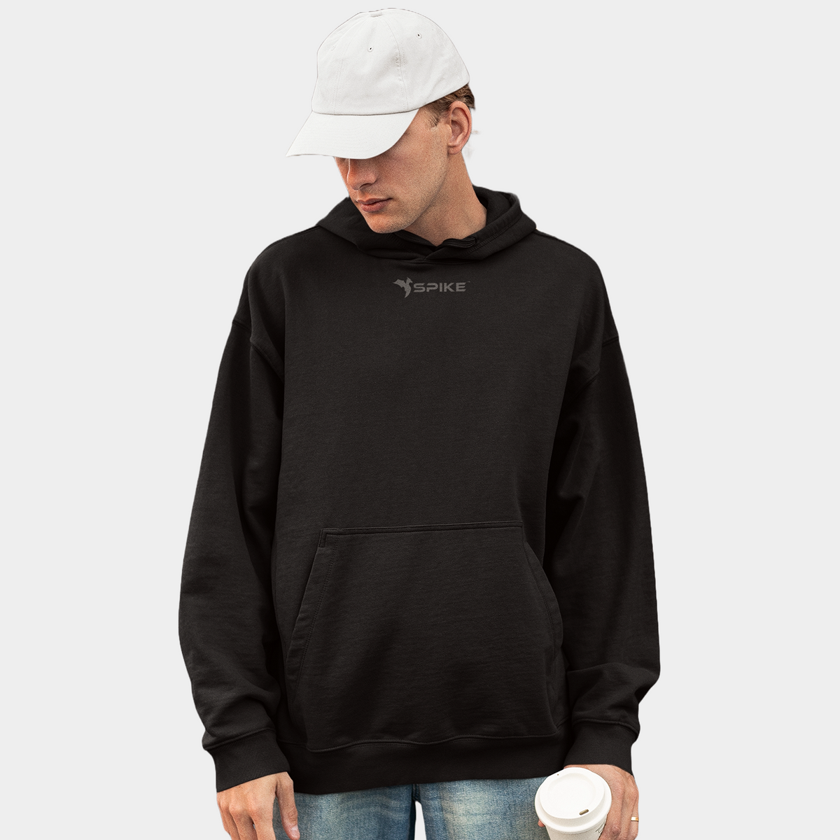 Spike Men Black Hoodie