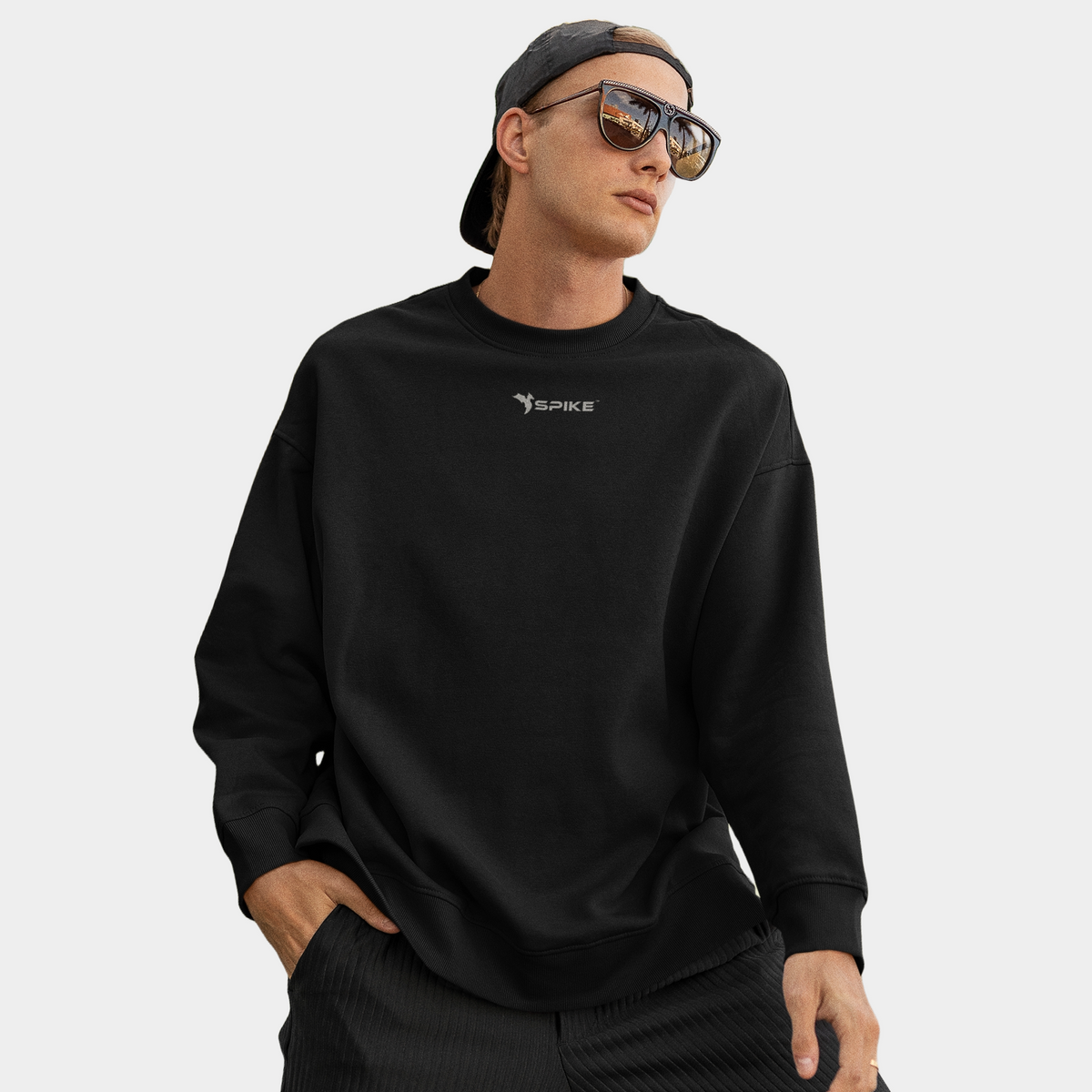 Spike Men's Cotton Crew Neck Sweatshirt