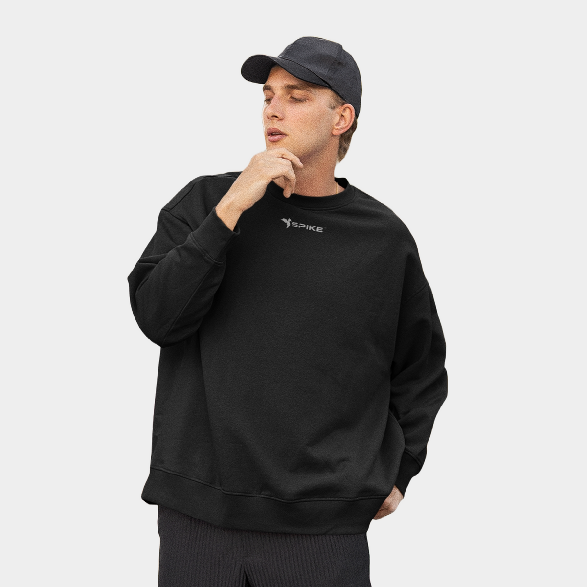 Spike Men's Cotton Crew Neck Sweatshirt