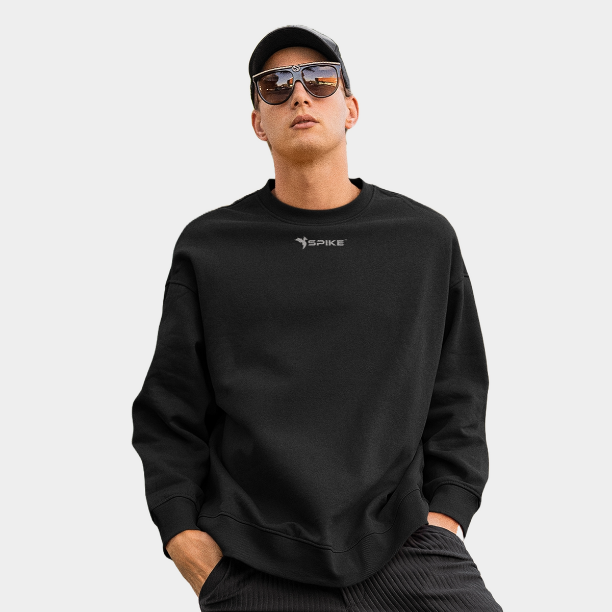 Spike Men's Cotton Crew Neck Sweatshirt