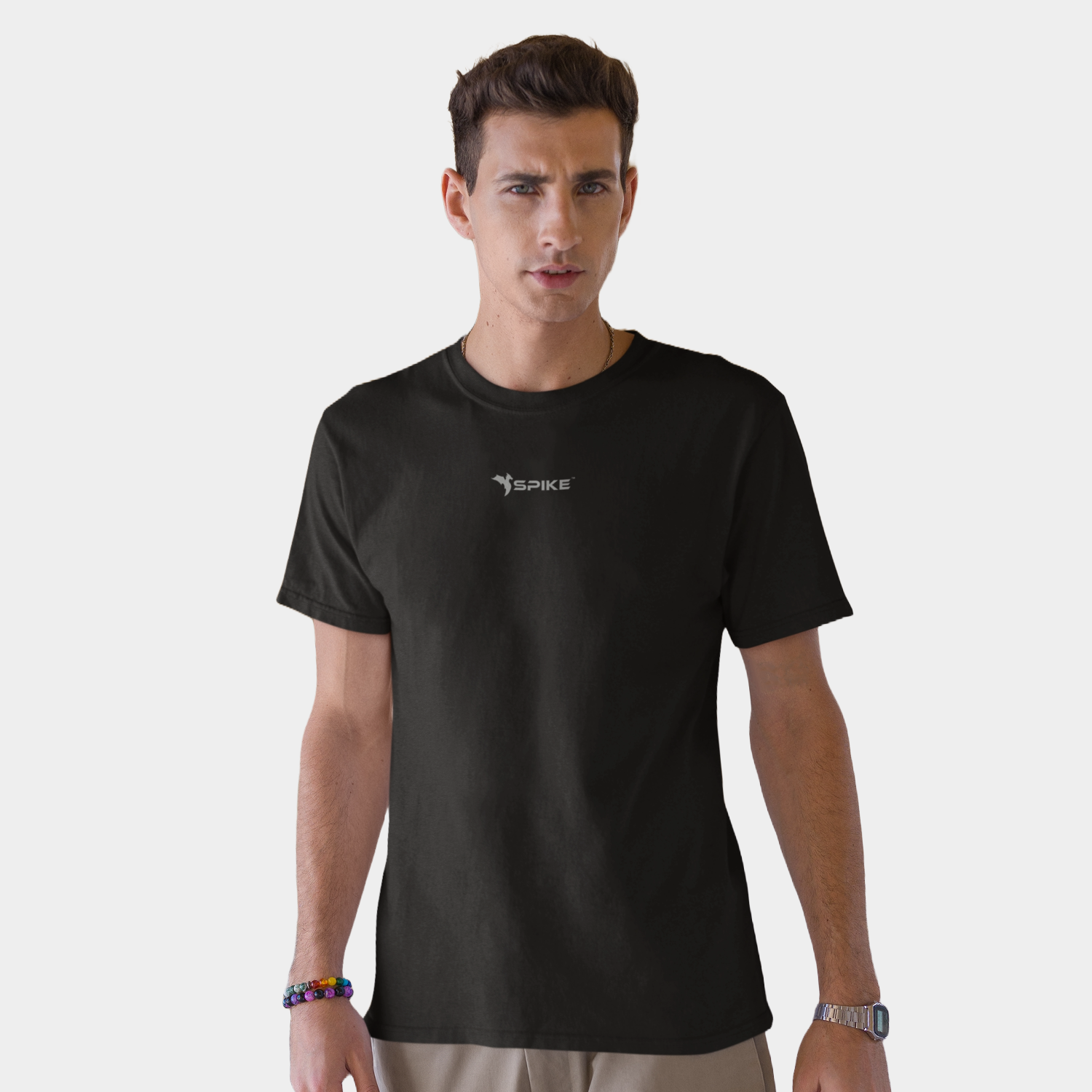 Spike Men Black Tshirt