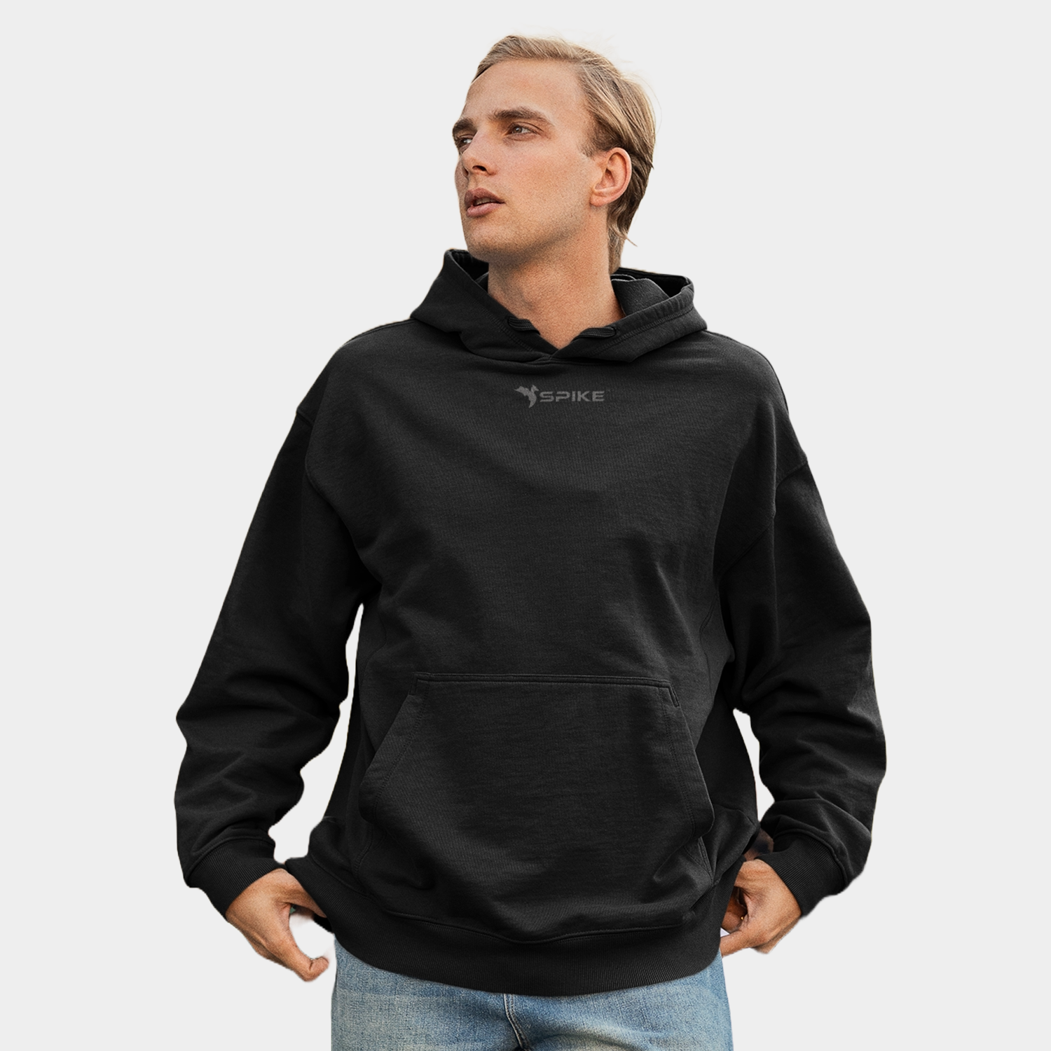 Spike Men Black Hoodie