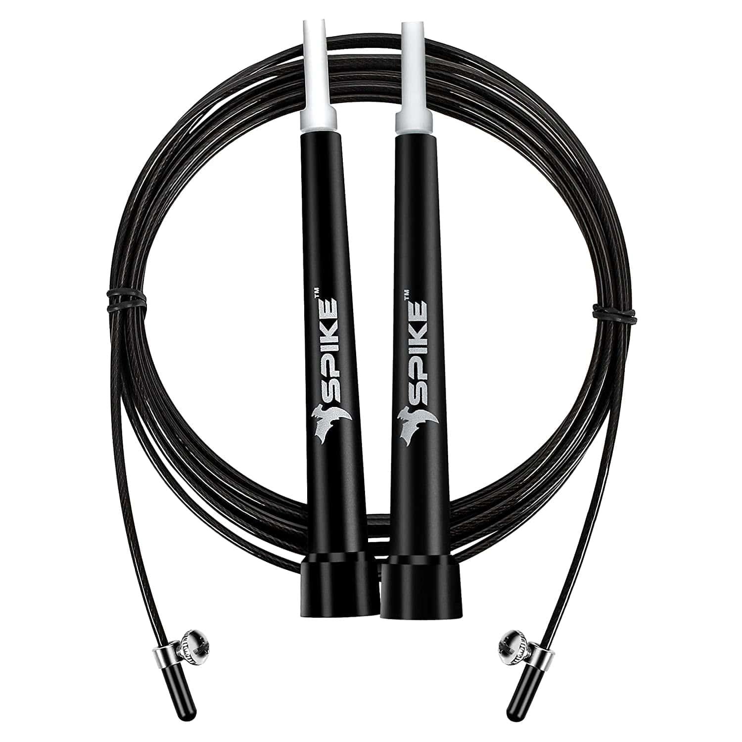 Real Spike Ropes Spike Speed Skipping Rope (Black) - Spikefitness