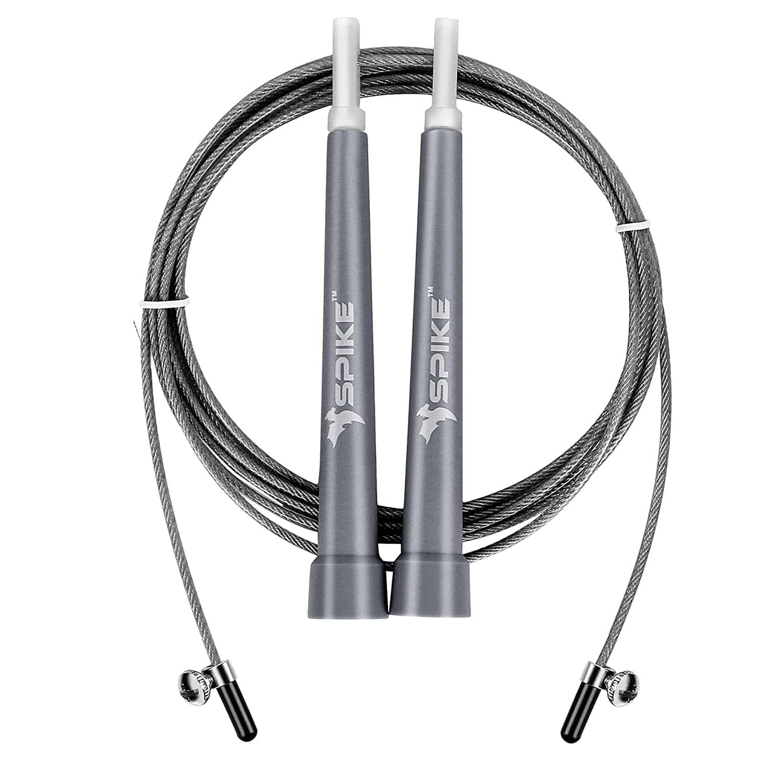 Real Spike Ropes Spike Speed Skipping Rope (Grey) - Spikefitness