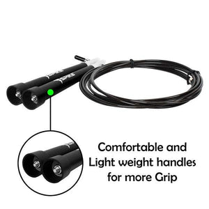 Spike Speed Skipping Rope for Men and Women (Black) - Spike