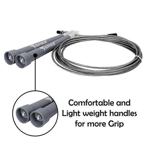 Spike Speed Skipping Rope for Men and Women (Grey) - Spike