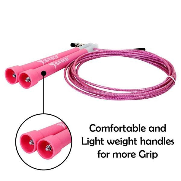 Skip Rope Pink Spike Speed Skipping Rope (Pink) - Spikefitness