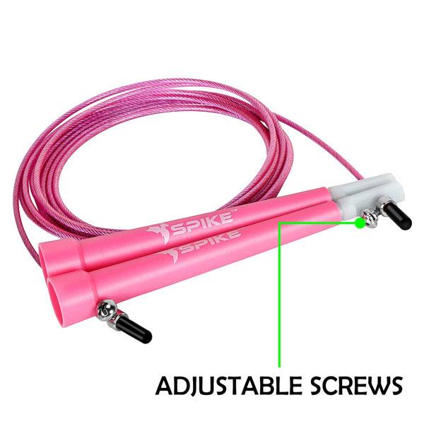Real Spike Ropes Spike Speed Skipping Rope (Pink) - Spikefitness