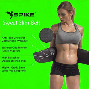 Spike Premium Sweat Slim Belt For Men and Women (Black) - Spike