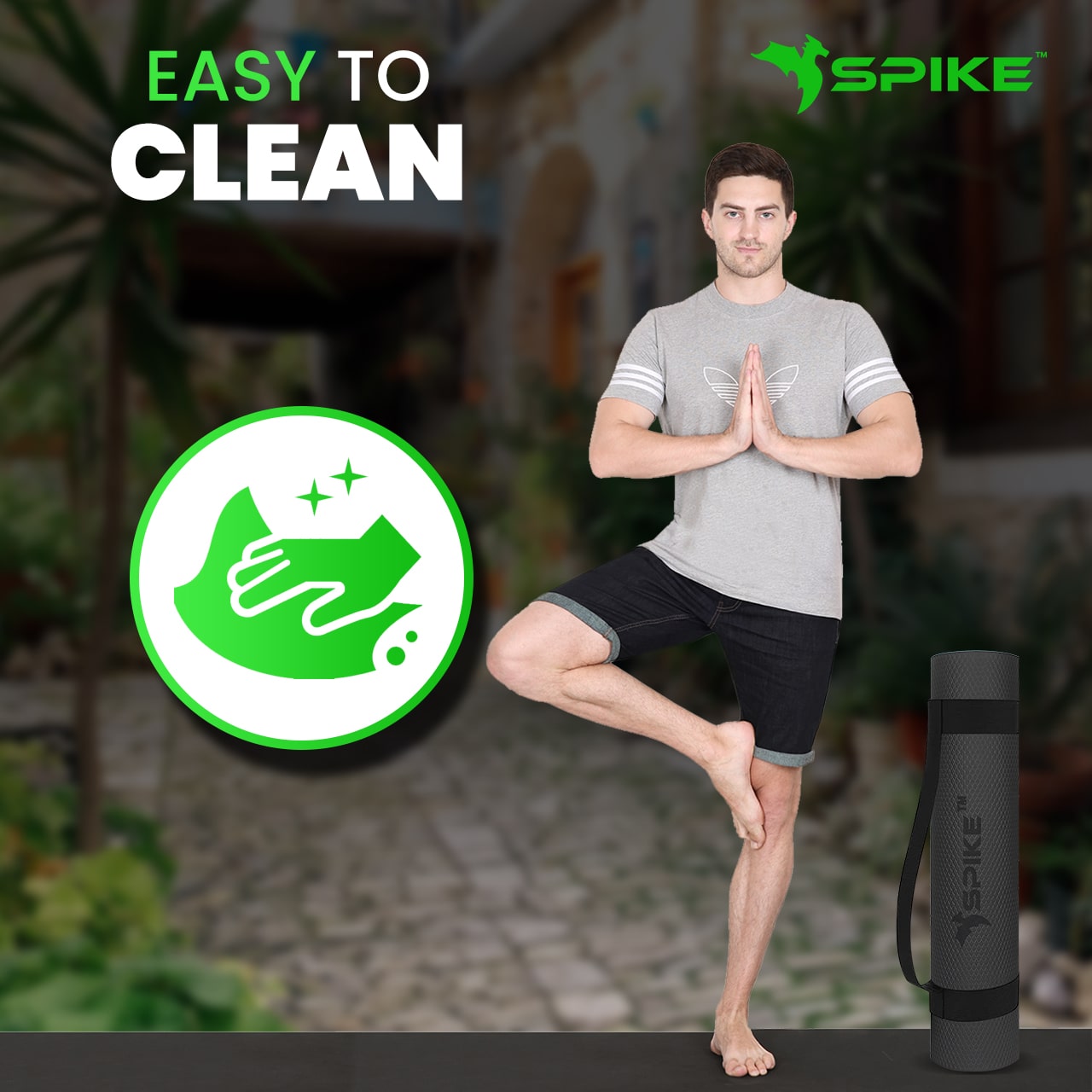 Spike EVA Yoga Mat With Carry Starp - Spikefitness